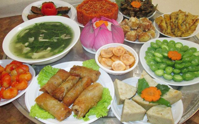 Những món ăn chay rất hấp dẫn. Ảnh: Foody.vn