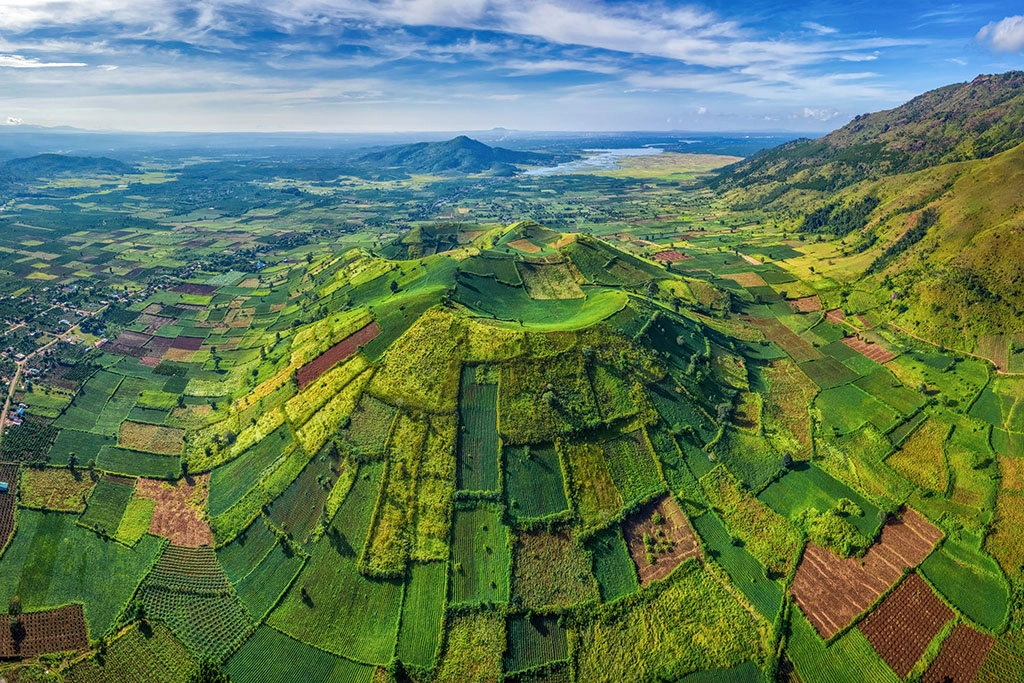 Núi lửa Chư Đăng Ya nhìn từ trên cao. Ảnh: kinhtemoitruong.