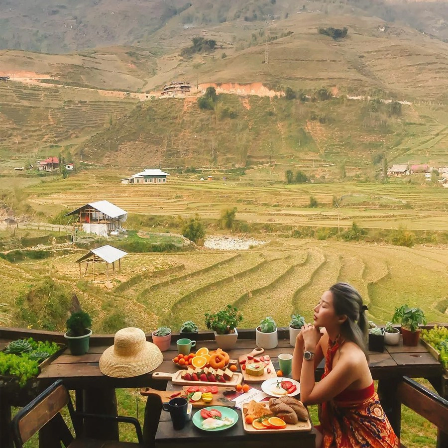 Những góc có view đẹp ngả nghiêng. Ảnh: @Lee’s House Sapa