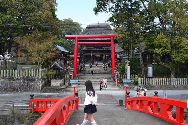 Đền Aso Shrine nhìn từ phía bên ngoài. Ảnh: Raffael Helmhart
