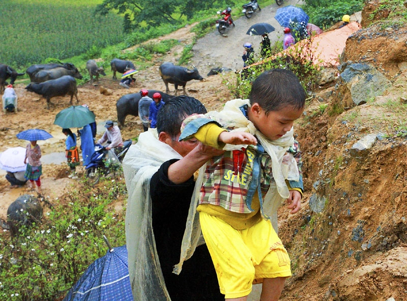 Cả 2 cha con cùng đi chợ trâu. Cả 2 cha con cùng đi chợ trâu.