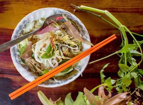 Món num banh chok, một gợi ý trong tour ẩm thực Siem Reap. Món num banh chok, một gợi ý trong tour ẩm thực Siem Reap.