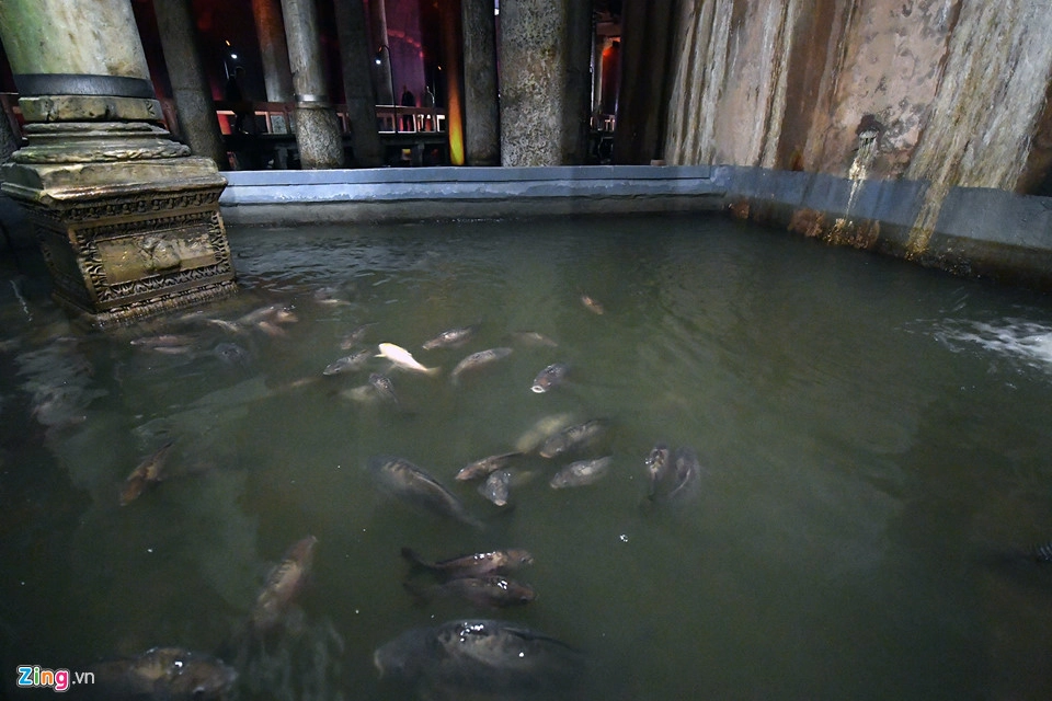 Với chiều dài 143 m, ngang 70 m, chứa khoảng 80.000 m3 nước, Basilica Cistern là bể ngầm trữ nước lớn nhất thành phố Istanbul. Với chiều dài 143 m, ngang 70 m, chứa khoảng 80.000 m3 nước, Basilica Cistern là bể ngầm trữ nước lớn nhất thành phố Istanbul.