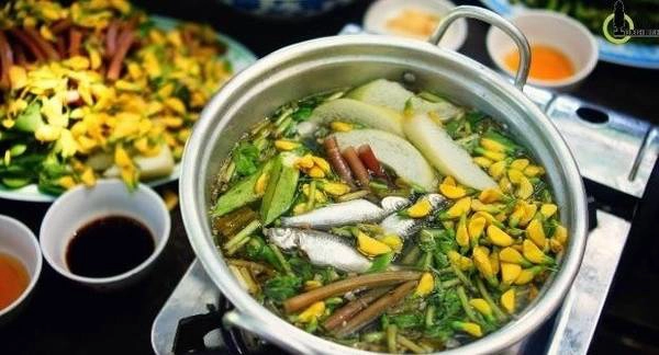 Món ăn đặc trưng vào mùa nước nổi. Ảnh : Nam Chấy. Món ăn đặc trưng vào mùa nước nổi. Ảnh : Nam Chấy.