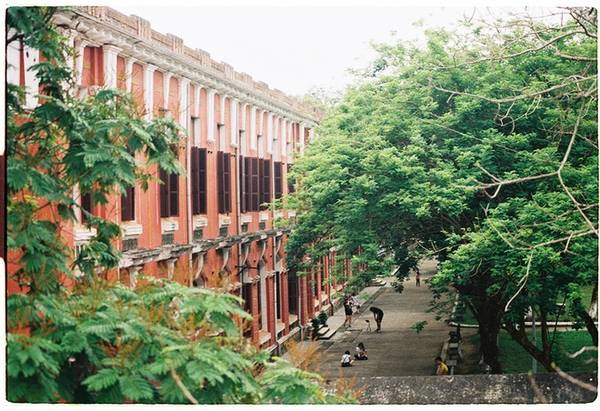 Trải qua thăng trầm của thời gian, nhiều dãy phòng học vẫn mang đậm kiến trúc đặc trưng Pháp với màu sắc, hoa văn trang trí, cửa chính cũng như những ô cửa phụ. Trải qua thăng trầm của thời gian, nhiều dãy phòng học vẫn mang đậm kiến trúc đặc trưng Pháp với màu sắc, hoa văn trang trí, cửa chính cũng như những ô cửa phụ.