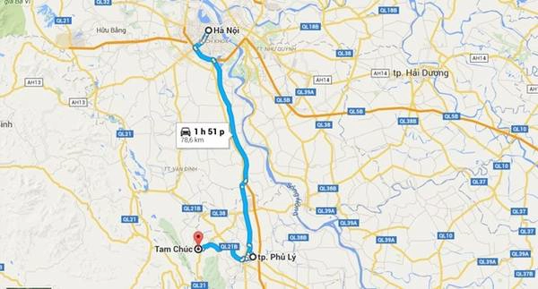 Bản đồ đường tới Tam Chúc - Ba Sao, phiên bản thu nhỏ của Hạ Long ở Hà Nam. Bản đồ đường tới Tam Chúc - Ba Sao, phiên bản thu nhỏ của Hạ Long ở Hà Nam.