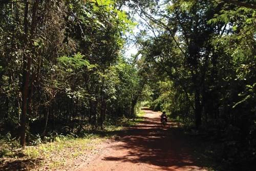 Đoạn đường đất đỏ thường gây khó cho du khách Đoạn đường đất đỏ thường gây khó cho du khách