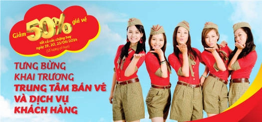 Mỗi ngày 20 vé giảm giá 50% của VietJetAir