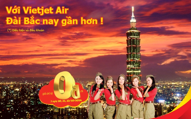 Du lịch Đài Loan - Vietjet Air tung khuyến mãi nhân dịp mở đường bay mới.