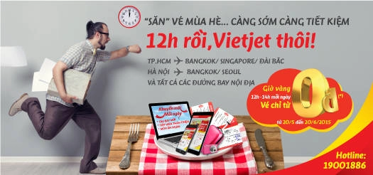 Săn vé 0đ Vietjet Air