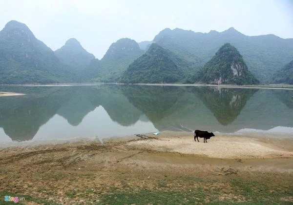 Tuy Lai gồm quần thể hàng trăm ngọn núi, hàng động, hoàn đảo lớn nhỏ trải dài trên diện tích lớn hàng trăm hecta. Những lúc lặng gió, mặt nước là tấm gương phản chiếu lung linh dưới nền trời xanh.