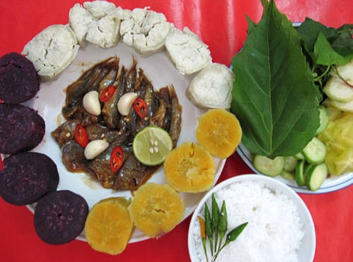 Gỏi khoai lang mắm sống. Ảnh: toibay. Gỏi khoai lang mắm sống. Ảnh: toibay.