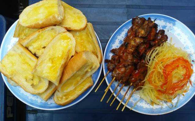Ăn vặt Bánh Mì Bò Nướng Bơ Cambodia
