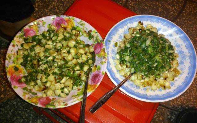 Ăn vặt Bắp Nướng Mỡ Hành