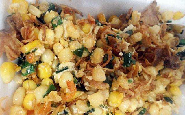 Ăn vặt Bắp Xào Tôm - Cống Quỳnh