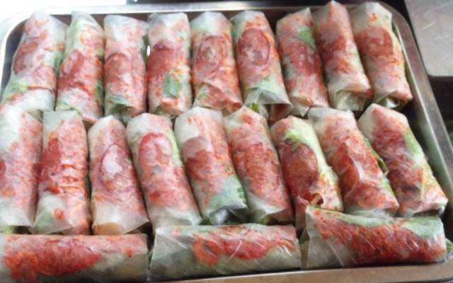 Ăn vặt Bò Bía - Chợ Thái Bình