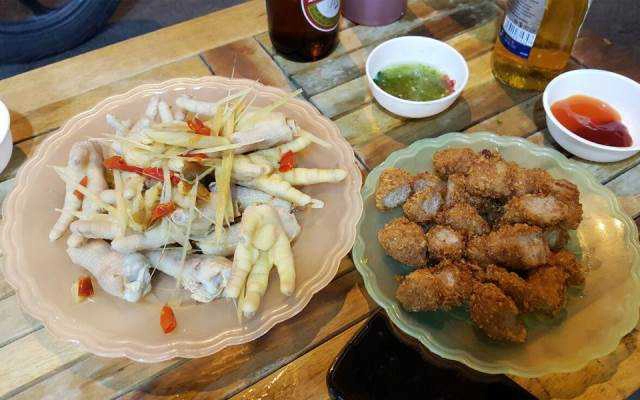 Ăn vặt Chân Gà Sả Ớt & Nem Khoai Rán - Tạ Hiện