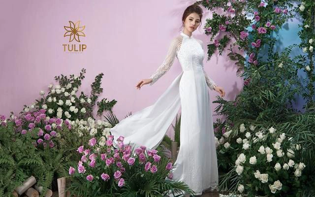 Áo Dài Thêu Tay Tulip - Trần Nhân Tông