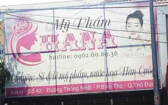 Mỹ Phẩm Hana - Thống Nhất