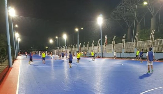 Sân bóng đá Futsal ngoài trời của công ty Quang Tuyến