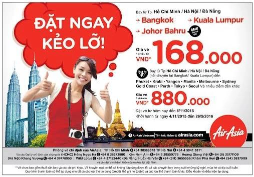 ‘Đặt ngay kẻo lỡ’ - Bay đến Bangkok chỉ từ 168.000 VND