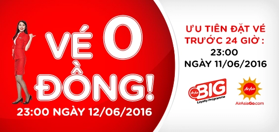 AirAsia chuẩn bị mở bán 3 triệu vé 0 đồng