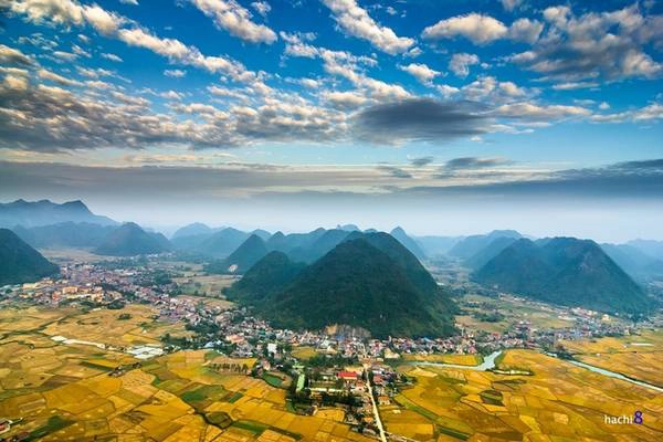 Bình minh lên rực rỡ nơi thung lũng Bắc Sơn