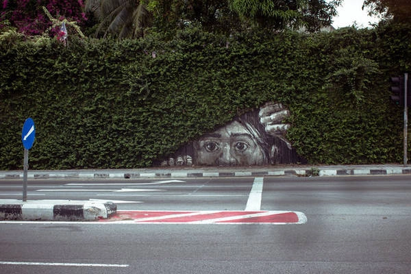 Bức tranh đường phố lấy cảm hứng từ thiên nhiên