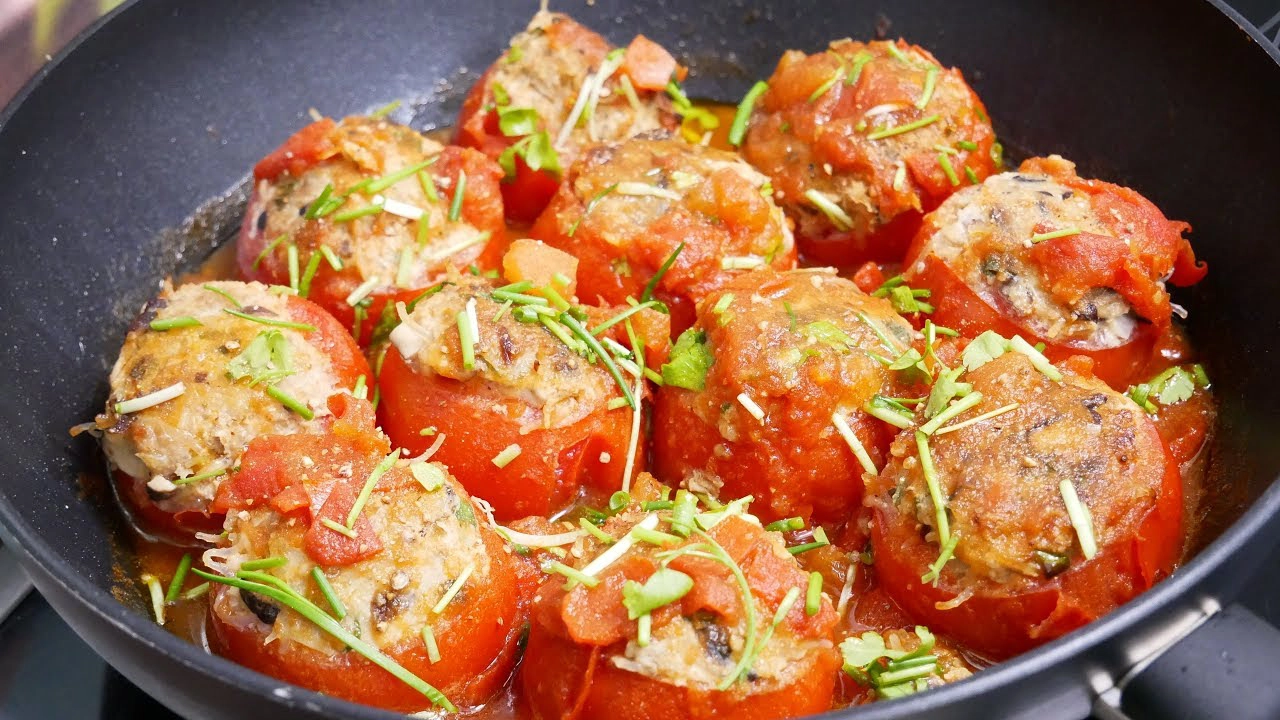 Cách làm món cà chua nhồi thịt sốt dầu hào vừa ngon vừa dễ làm