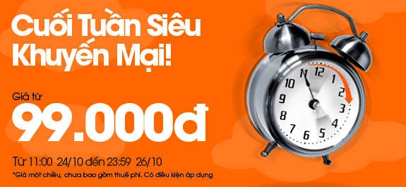 Chương trình cuối tuần siêu khuyến mãi vé 99.000 đồng của Jetstar