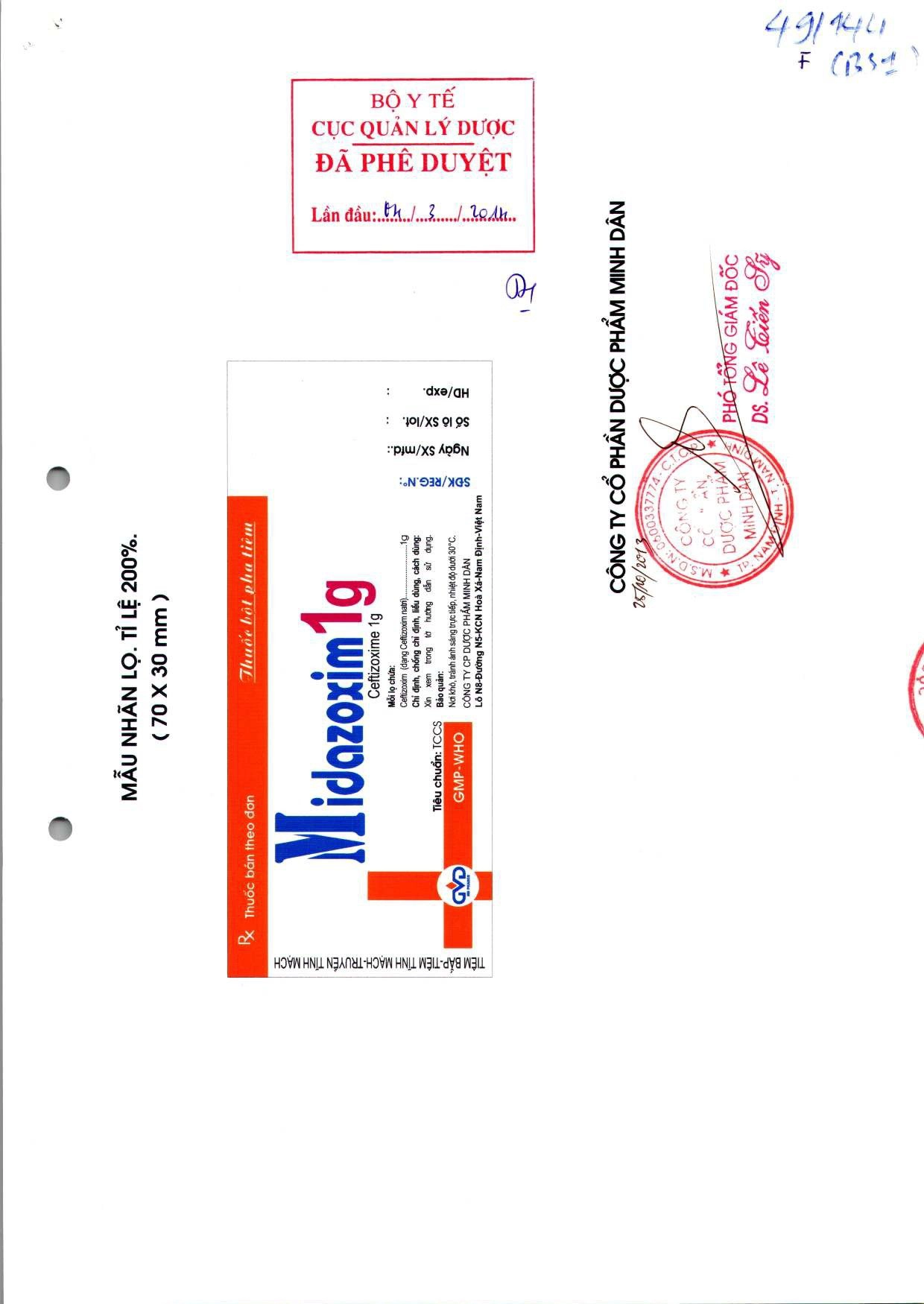 Công dụng thuốc Midazoxim 1g