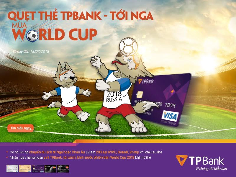 Giảm đến 20% cho khách hàng của placevietnam.com thanh toán bằng thẻ TPBANK