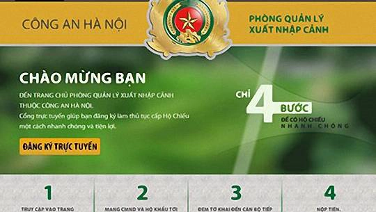 Hà Nội cấp hộ chiếu Online chỉ mất 15 phút