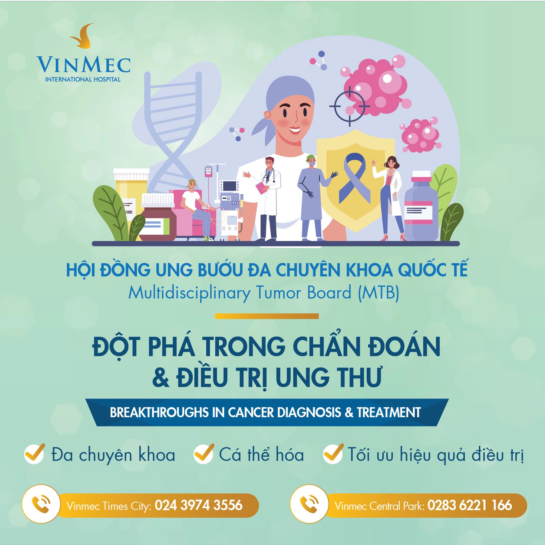 HỘI ĐỒNG UNG BƯỚU ĐA CHUYÊN KHOA QUỐC TẾ (MTB) - Đa chuyên khoa - Cá thể hóa - Tối ưu hiệu quả điều trị