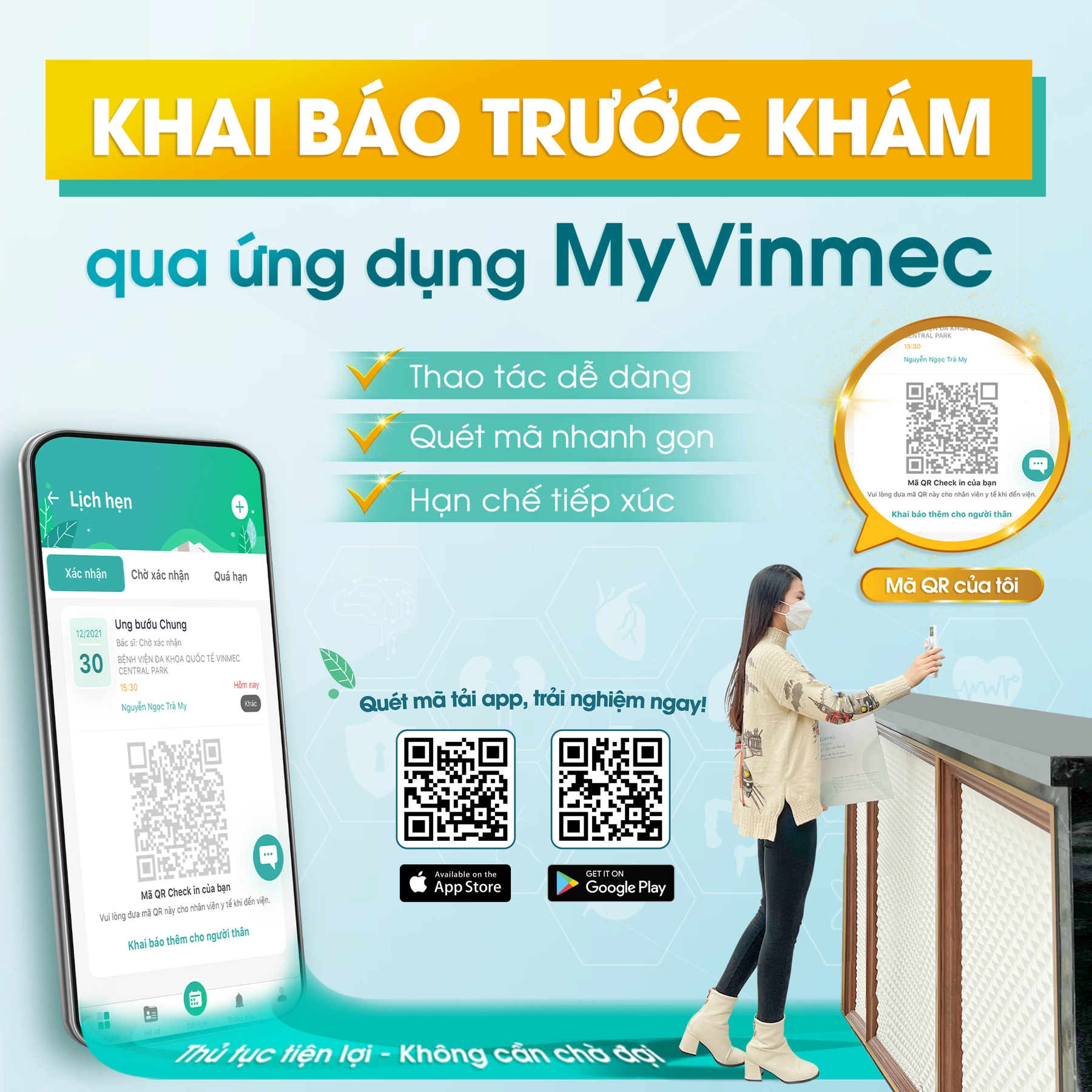 Hướng dẫn Khai báo trước khám tại ứng dụng MyVinmec