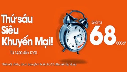 Jetstar khuyến mãi vé máy bay Hà Nội - Sài Gòn giá 68.000 đồng