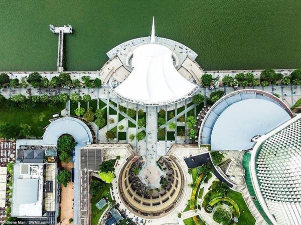 Kiến trúc ấn tượng của Singapore nhìn từ trên cao