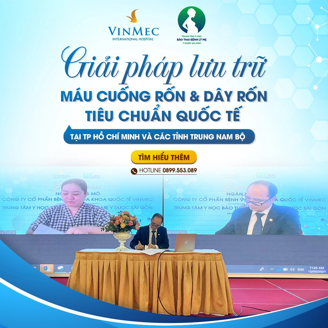 Ký kết thỏa thuận hợp tác dịch vụ Máu cuống rốn và Dây rốn giữa Công ty Cổ phần Phòng khám Duy Khang và Vinmec