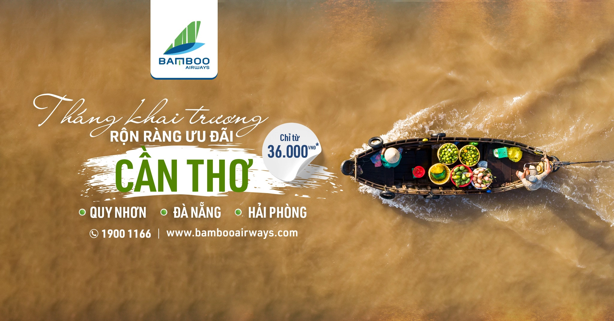 Mừng khai trương đường bay mới Bamboo Airways ưu đãi giá sốc chỉ từ 36k