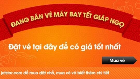 NÓNG: Jetstar bán vé máy bay Tết Giáp Ngọ 2014