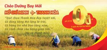 VietJet Air bán 2.000 vé máy bay đi Thanh Hoá giá 0 đồng